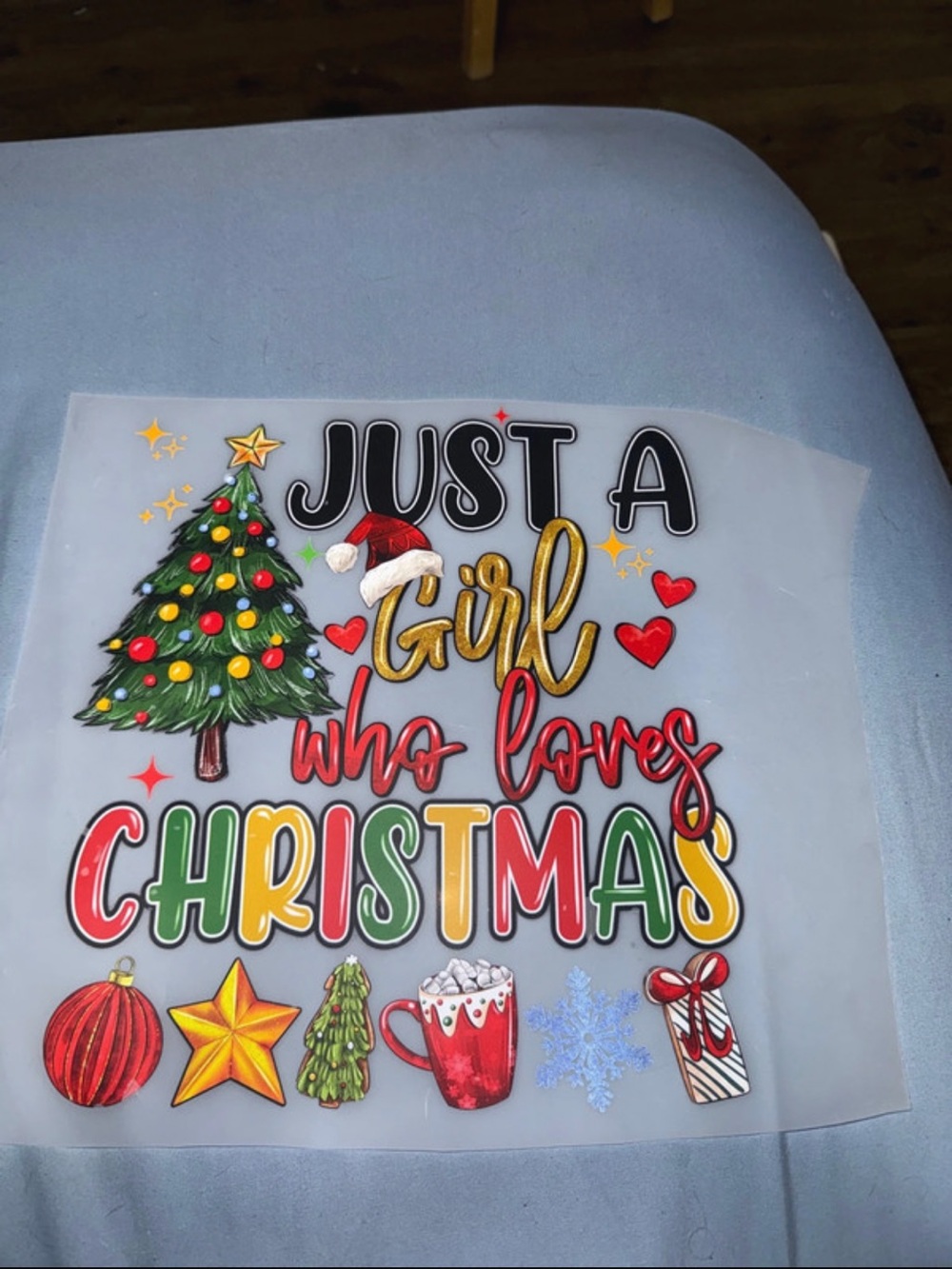 Just a Girl Who Loves Christmas Kids Graphic Top - Red/Green